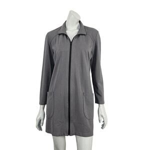 CITRON of Santa Monica Long Full zip Sweater Grey Women's Medium